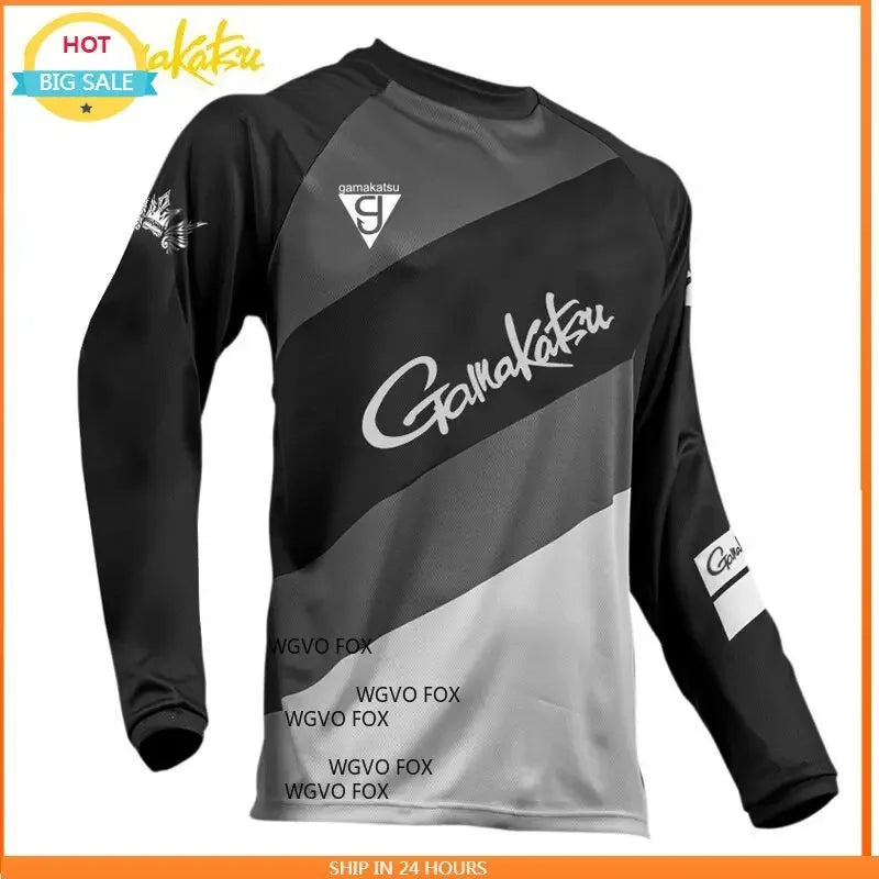 Long Sleeve Fishing Wear Male Outdoor Sports Shirts Clothing Anti UV Breathable Cycling Hunting Hiking Clothes