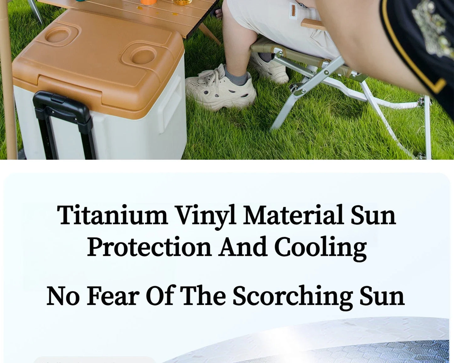 Mountainhiker Outdoor cat ear canopy tent blackout black rubber Waterproof Sun Shelters Camping 28㎡ Quick Setup Sunshade Awning