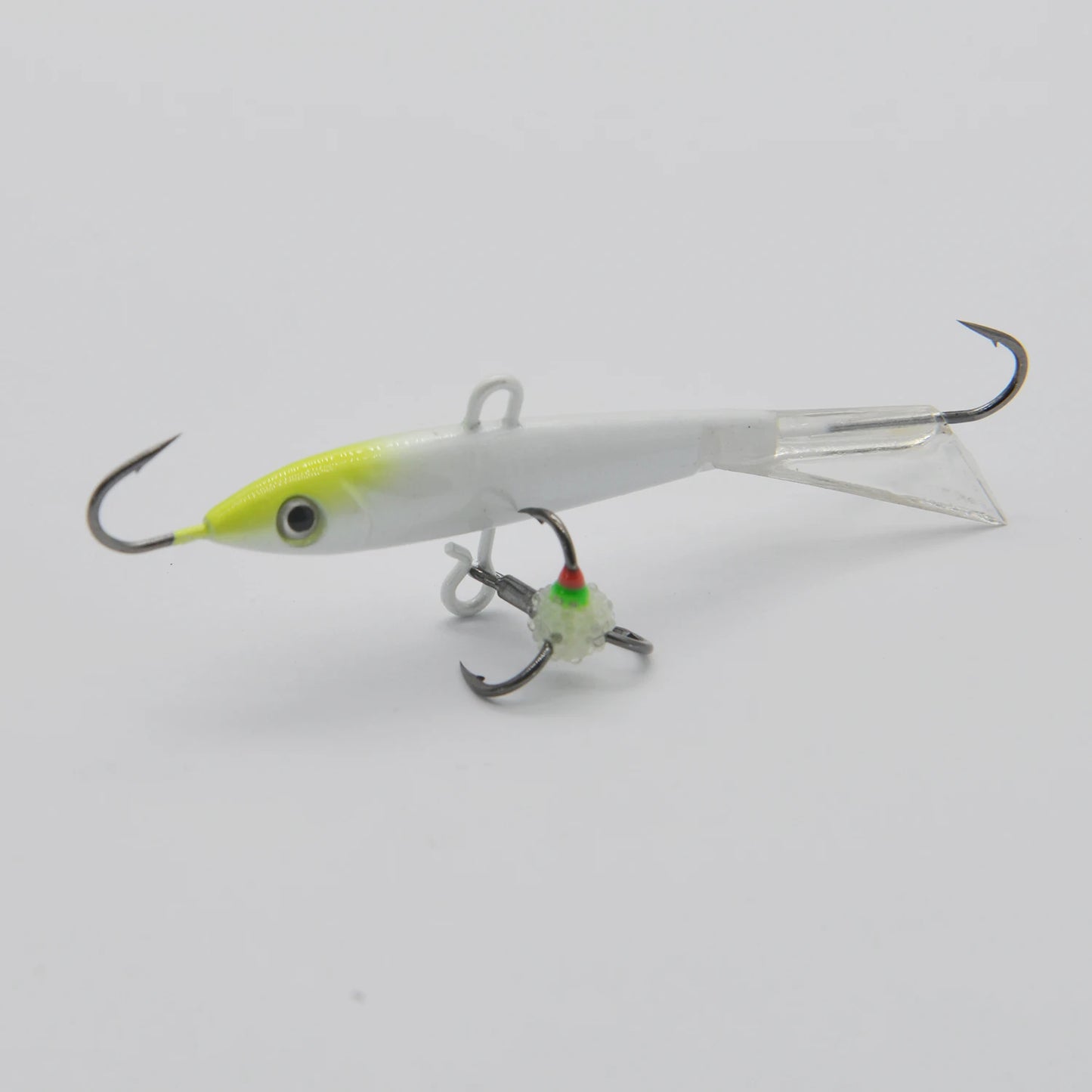Ice Fishing Lures with Glide Tail Wings Winter Ice Jigging Fishing Jigs for Bass Perch Walleye Pike Bluegill Vertical Jigs