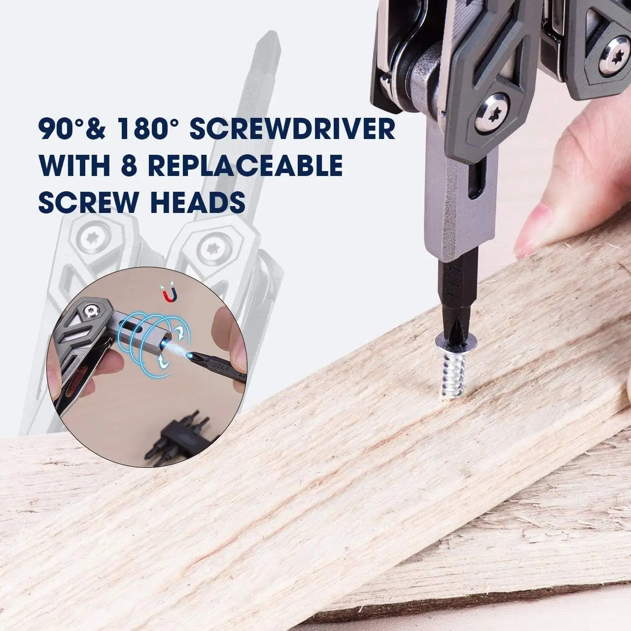 Christmas Gifts for Men, 21-in-1 Stainless Steel Multitool with Pocket Knife, EDC Survival Tool for Camping, Fishing, Repair