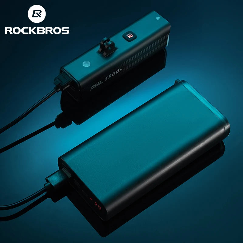 ROCKBROS Bicycle Light 1500LM Aluminum Alloy Type-C Charging Smart Bike Front Lights Hanging Version LED Lamp Cycling Headlights