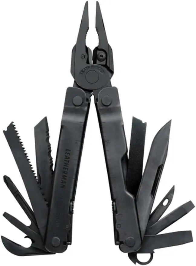 Super Tool 300 Multitool with Premium Replaceable Wire Cutters and Saw, Black