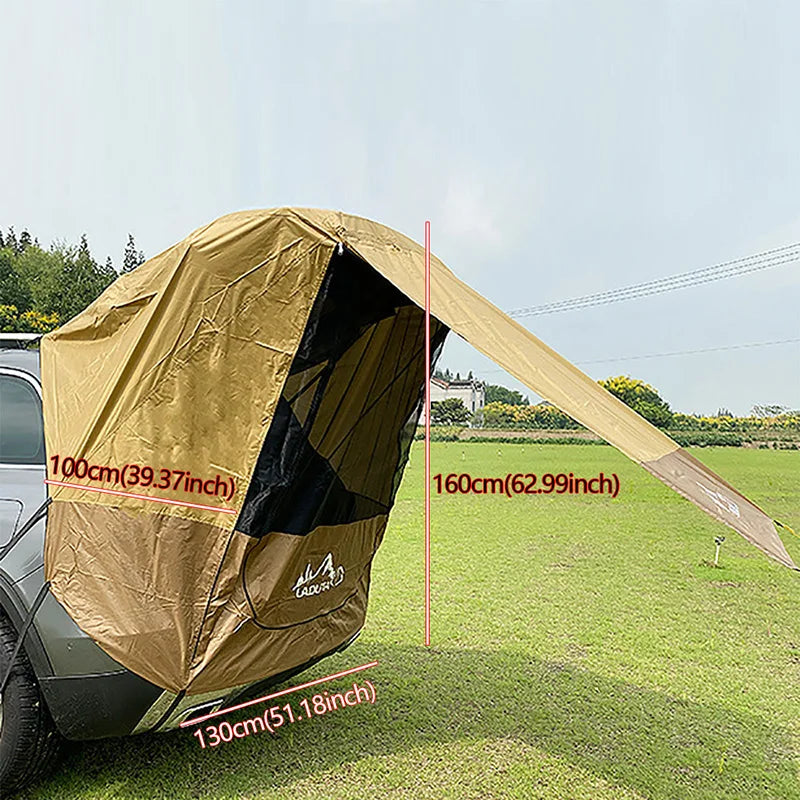 Portable Car Shelter Shade Tent Outdoor Camping Luxury Tent For Suv RV Automobile Side Roof Top Waterproof Rainproof Canopy ﻿