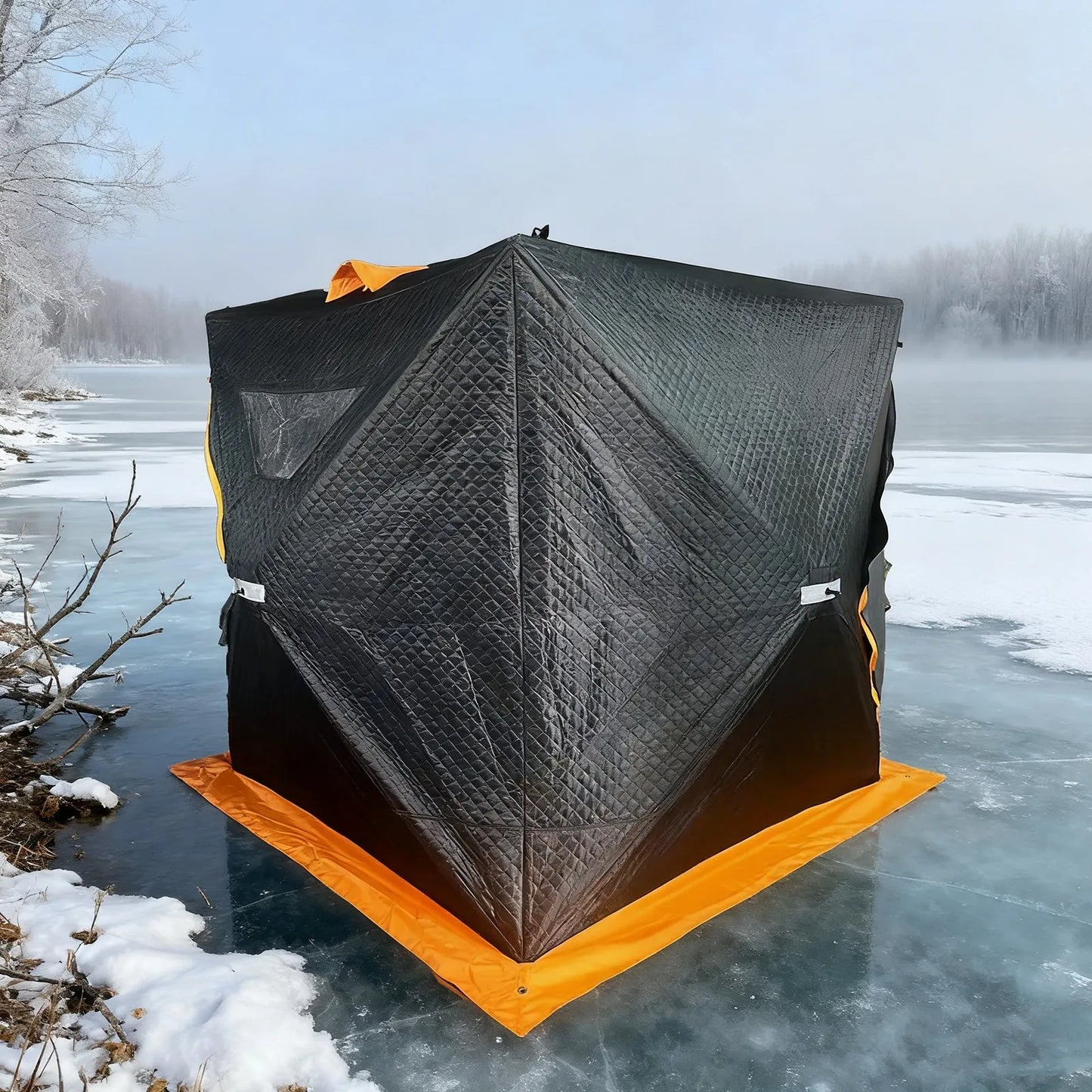 PAKICETUS Portable Outdoor Ice Fishing Shelter With Windproof Windows & Carry Bag Spacious Interior With Ventilation