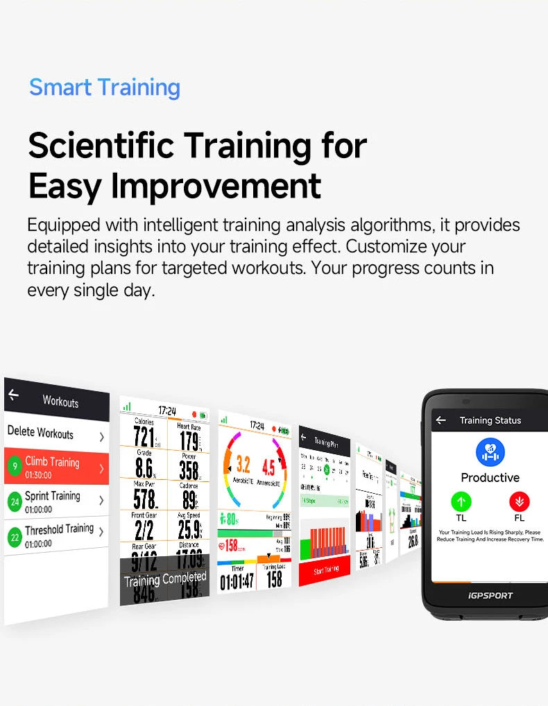 iGPSPORT Bicycle GPS Computer BiNavi Touchscreen Map Navigation 35 Hours Battery Life  IPX7 Waterproof Route Planning