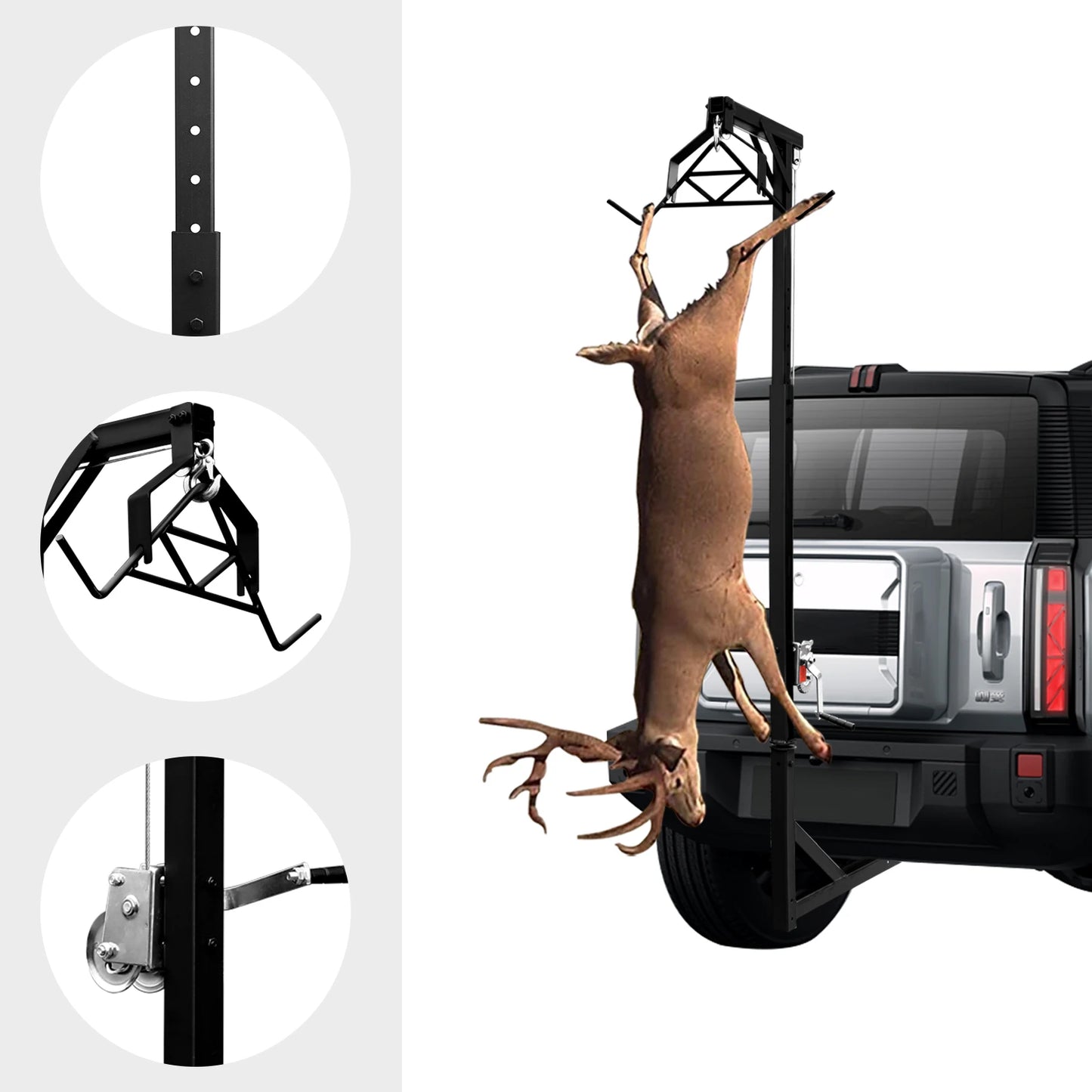 500lb Manual Car Hoist:Easy Operation, Adjustable Height, Sturdy Wire Rope for Powerful Lifting Capacity