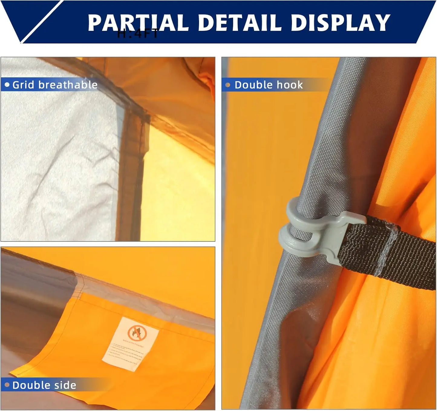 7.2x4x4ft Single Backpack Tent, Waterproof for Camping & Hiking, Lightweight Durable
