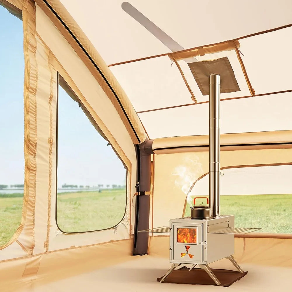 Inflatable Tents for Camping, Large Blow Up Tent with Hand Pump, Easy Setup InflatableTent 4 Season Tent, Waterproof Oxford