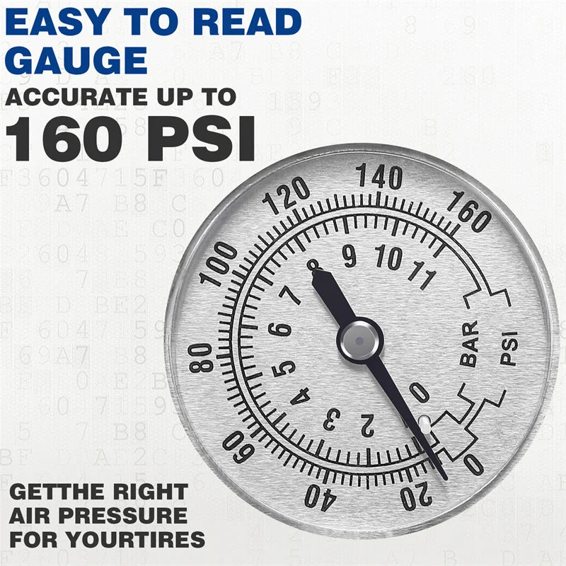 WEST BIKING 160PSI Bicycle Air Pump With Gauge Schrader Presta High Pressure Tire Inflator MTB Road Bike Pump Accessories