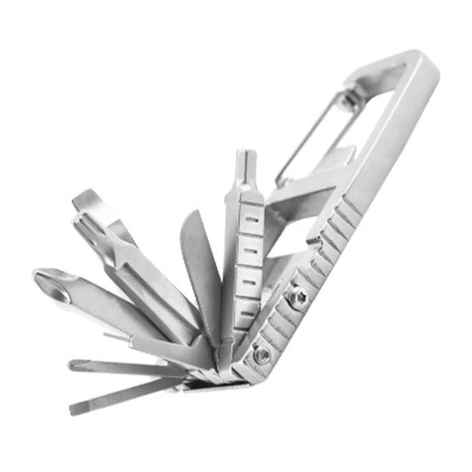 Keychain Screwdriver 12 in 1 Foldable Multi Functional Stainless Steel Rust Prevention Multitool for Outdoor Activities