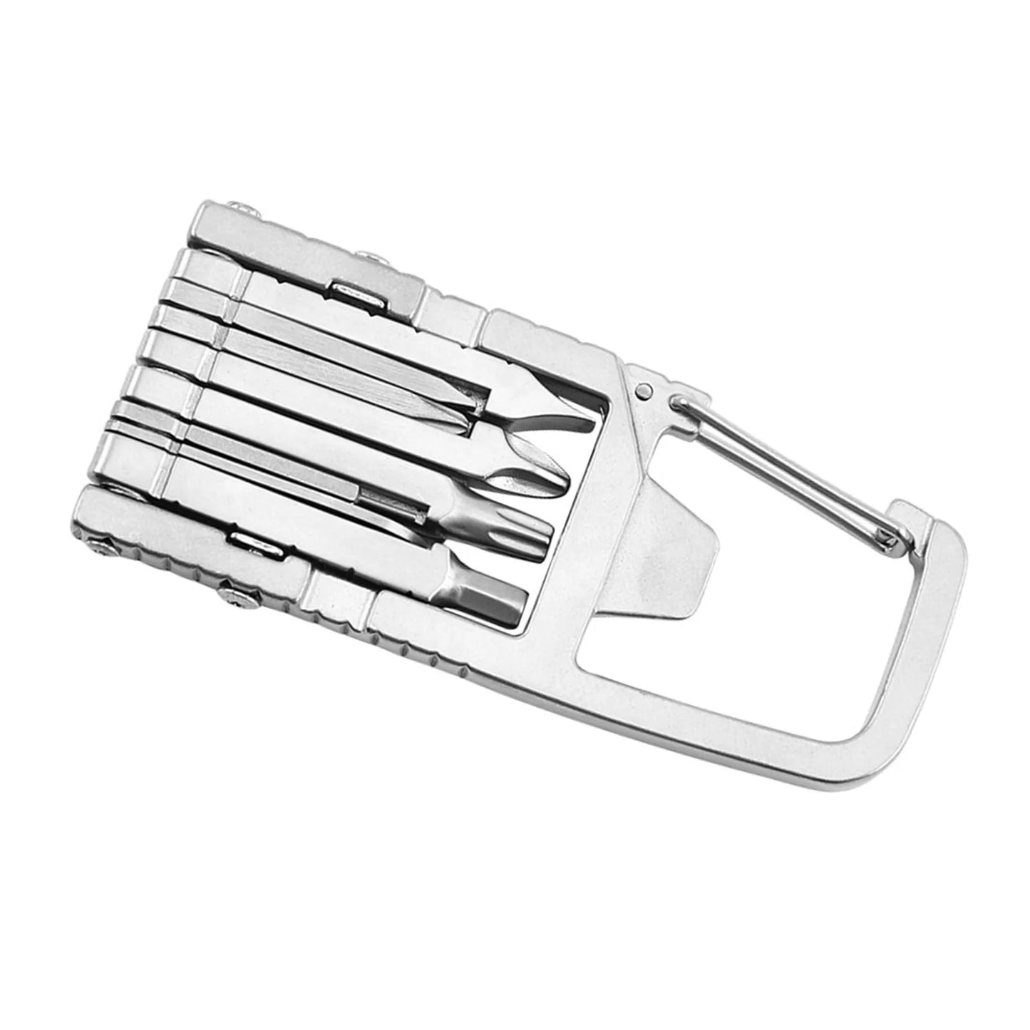 Keychain Screwdriver 12 in 1 Foldable Multi Functional Stainless Steel Rust Prevention Multitool for Outdoor Activities