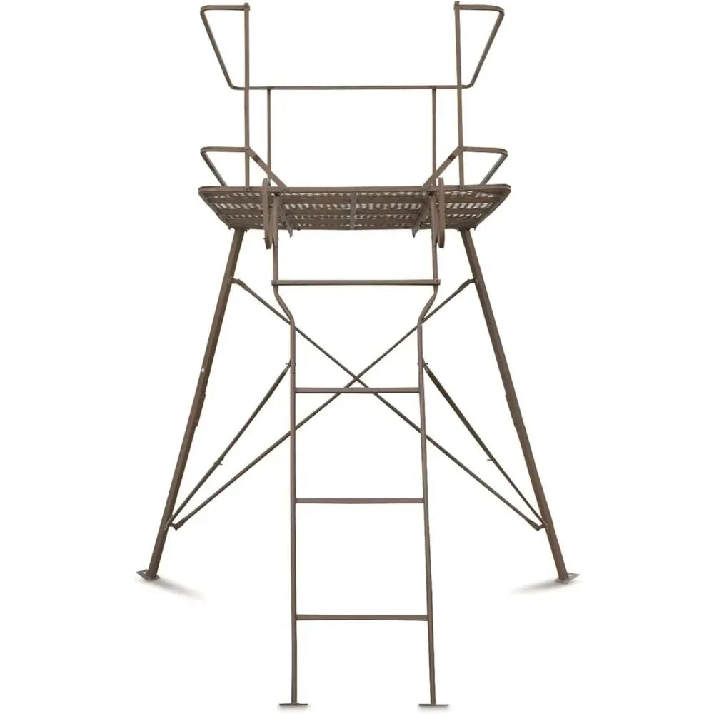 6 Foot Tripod Hunting Tower Blind, 2-Man Stand Elevated, Hunting Gear Equipment Accessories, 4 by 4
