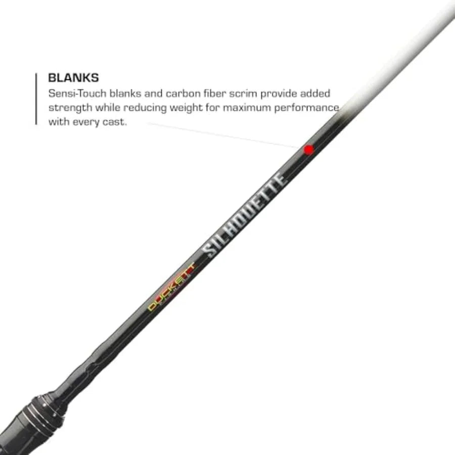 Silhouette Spinning Casting Rods Premium Lightweight Fishing Rod for All Skill Levels Sensitive Sensi-Touch Blanks Durable 316