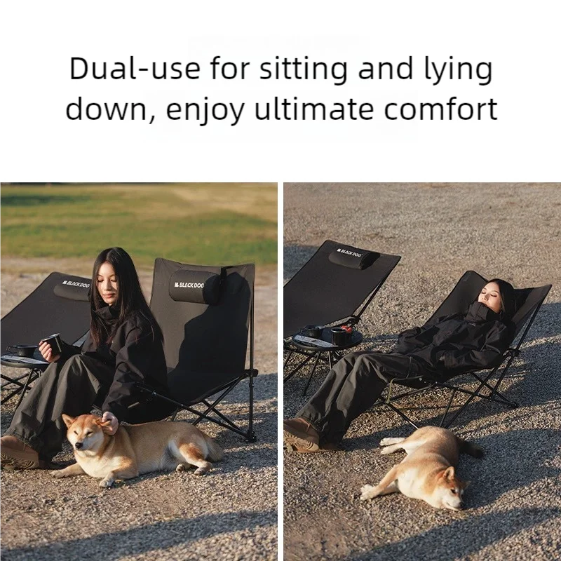 Blackdog Camping Chair With Pillow Lounge Office Nap Home Use Recliner Outdoor Foldable Beach Fishing Tourist Chairs