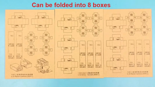 1:35 Diorama Military Food Paper Quality Supply Carton Model Armour Tank Scene Model Tools Military Scenic Props Models Toys