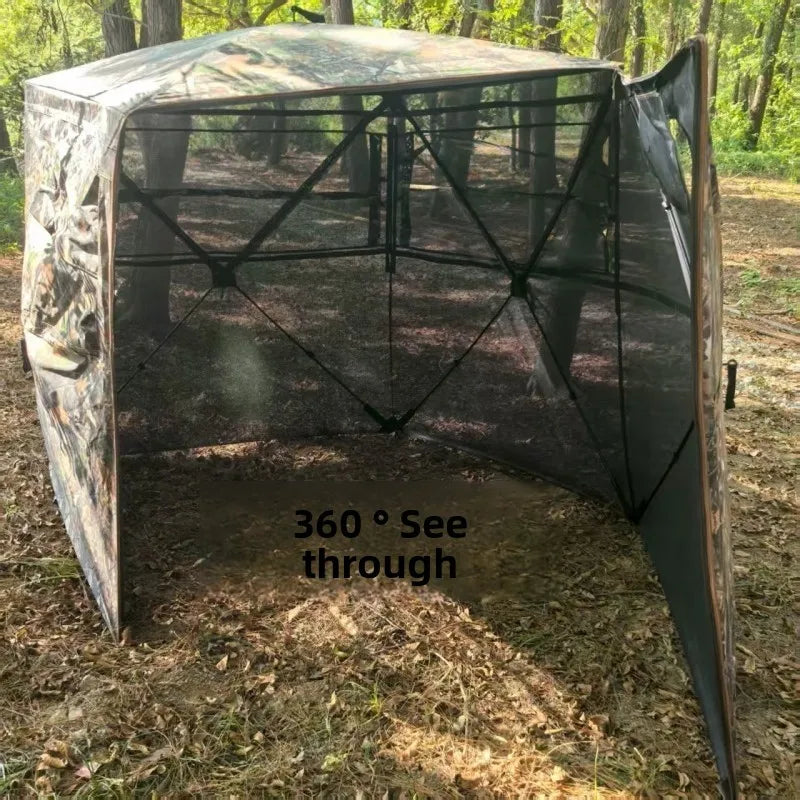 360 Degree Camo Hunting Tent Quick Setup 2 Person Fishing Bird Watching Shelter