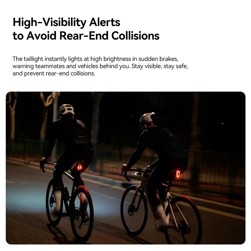 iGPSPORT SRmini Radar Tail Light with Brake Alert IPX7 Waterproof Daytime Running Lamp for Road Cycling Bike Safety