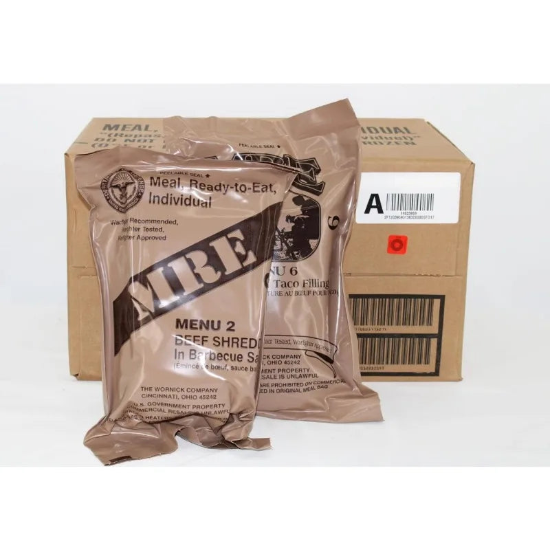 MRE Meals Ready to Eat Emergency Food Supply for Survival Camping Outdoor 12 Pack Case