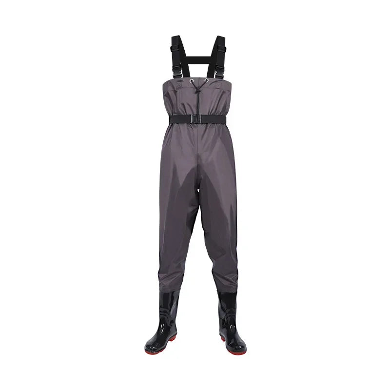 New Nylon Launching Pants Half-body Waterproof Clothes Ultra-light and Breathable Wading Clothes Rain Pants Belt Rain Shoes