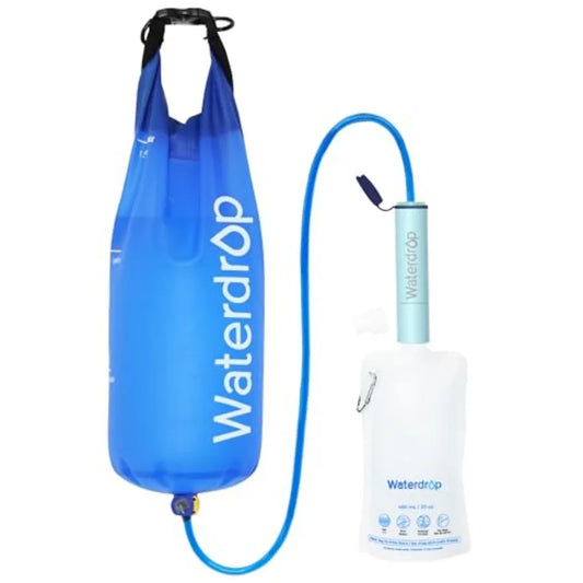 Gravity Water Filter Straw Camping Water Filtration System Water Purifier Survival for Travel Backpacking and Emergency Prepare