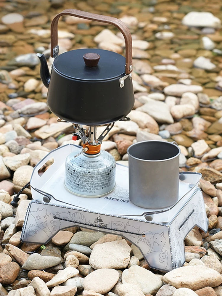 Folding Camping Table Ultralight Small Backpacking Table Portable Outdoor Fishing Furniture Multifunctional for BBQ Picnic