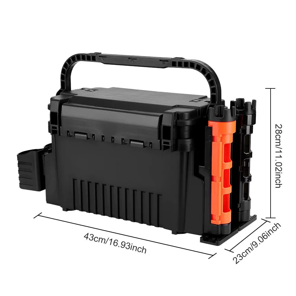 Portable Fishing Tackle Box 2 Tier Multi-functional Fishing Accessories Lure Hook Storage Case Fishing Tool Box Accessories