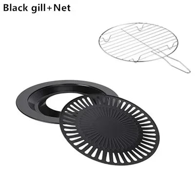 Smokeless Barbecue Grill Pan Gas Household Non-Stick Gas Stove Plate Electric Stove Baking Tray BBQ Grill Barbecue Tools Outdoor