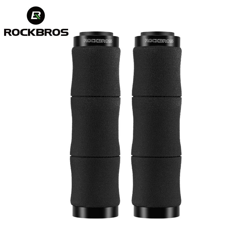 ROCKBROS Bicycle Grips Sponge MTB Grips With Dust Plug Shock-absorbing Handlebar Bike Soft Ultraight Handle Cycling Accessories