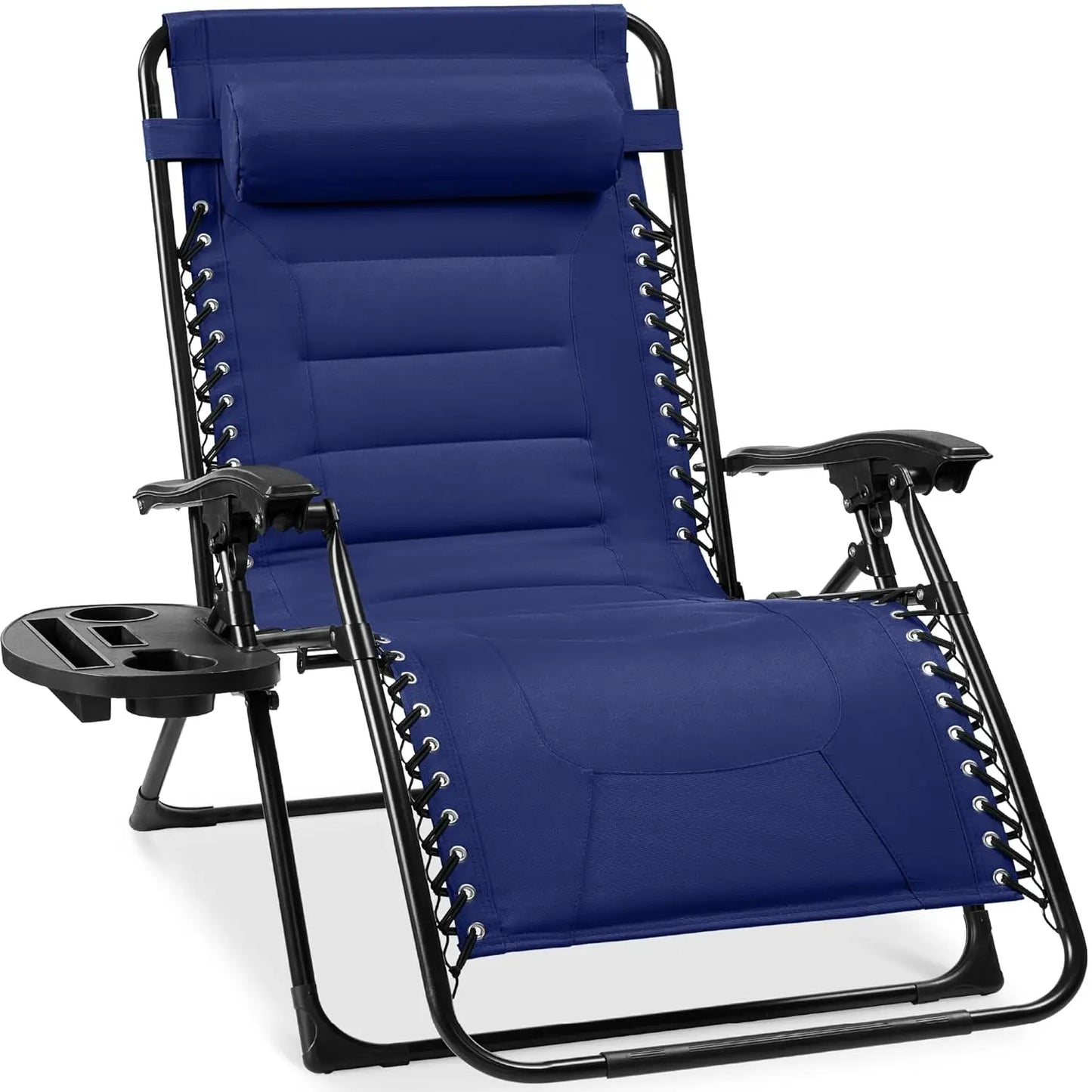 Oversized Padded Zero Gravity Chair, Folding Outdoor Patio Recliner, XL Anti Gravity Lounger for Backyard, Customized