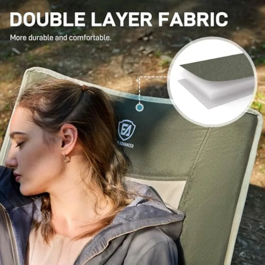 Reclining Camping Chairs for Adult Lightweight Folding Recliner Chair with Adjustable Back 4-Level Lounge Chairs Portable Lawn