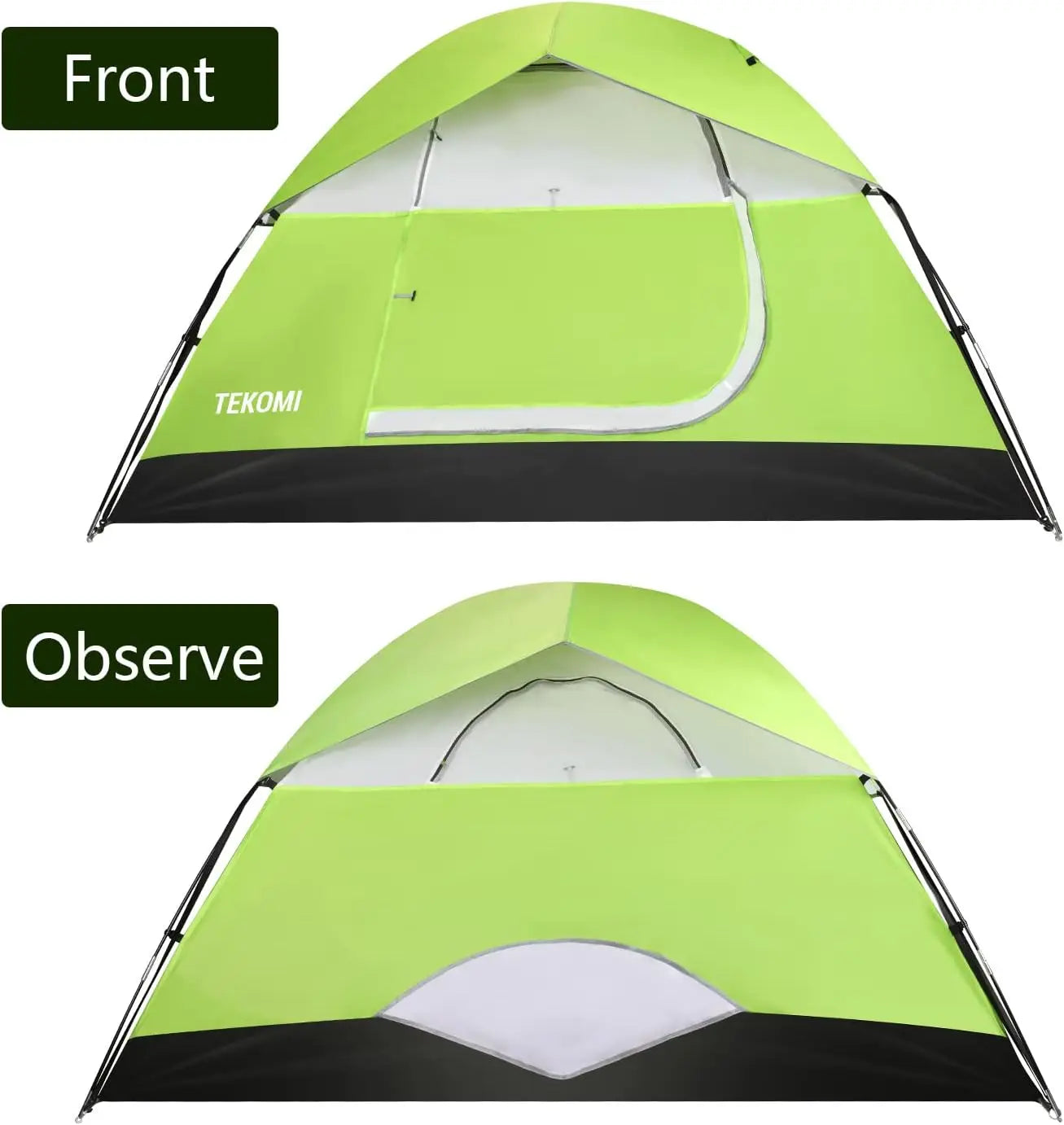 Waterproof Family Dome Tent, Instant Setup in 60 Seconds, Advanced Ventilation for Camping Hiking Outdoor, Dark Green