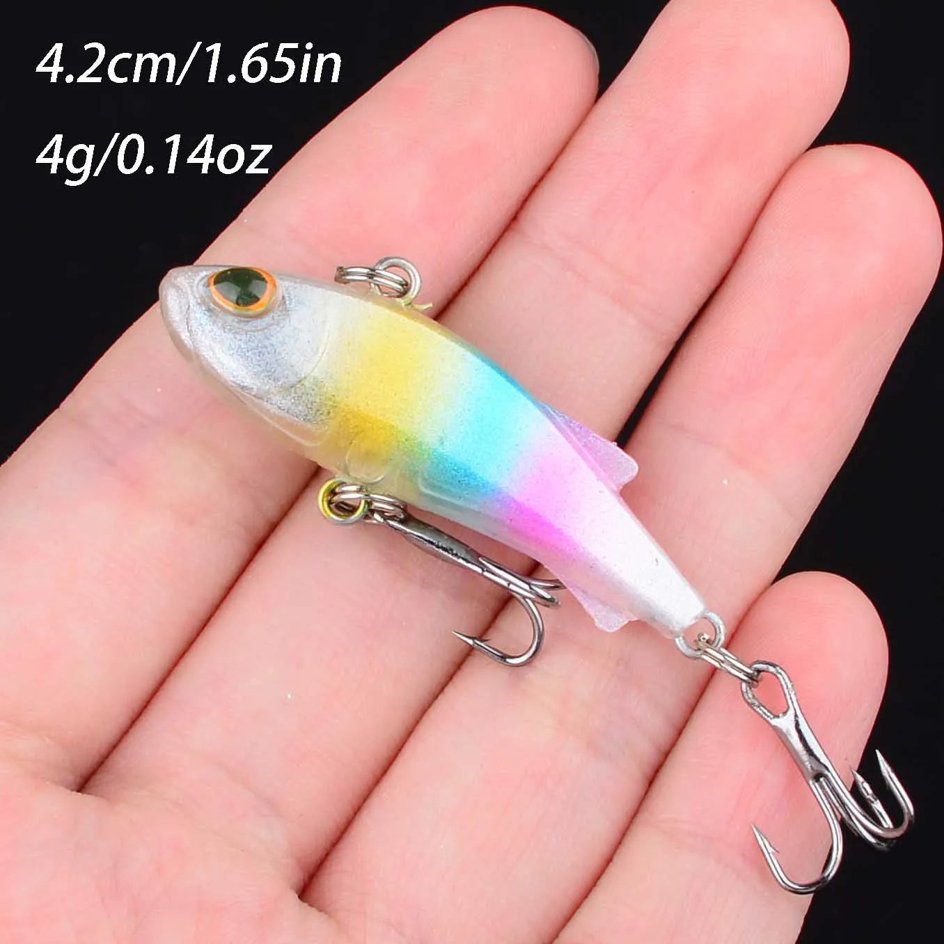 1Pc Mini VIB Fishing Lure Vibration Artificial Baits Winter Ice Fishing Wobblers Bass Crankbait Fishing Tackle