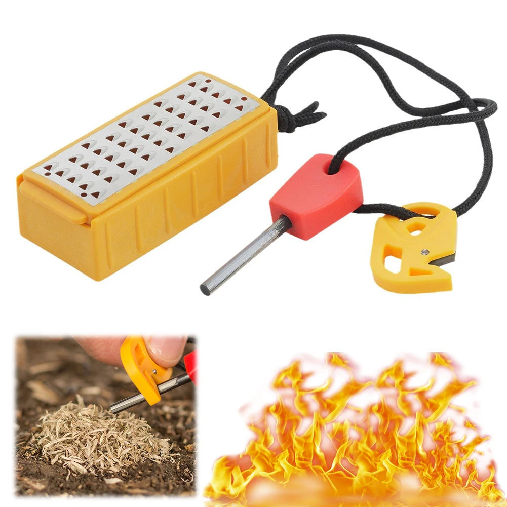 Tinder Maker with Fire Starter Tinder Maker Tool Lightweight Stainless Steel Grater Portable Outdoor Survival Tool for Camping