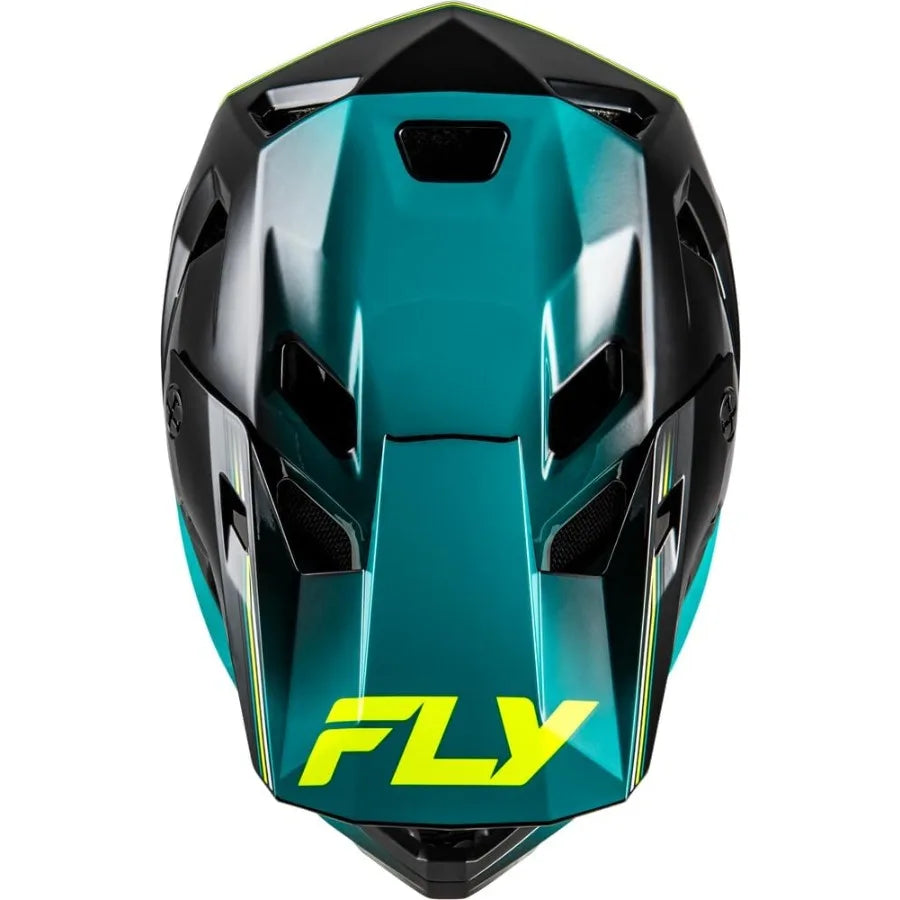 Fly Racing Rayce Full-Face Mountain Bike/BMX Helmet ASTM F1952 DH Certified CPSC 1203 CE EN1078 Poly-Alloy Shell TFV Ventilatio