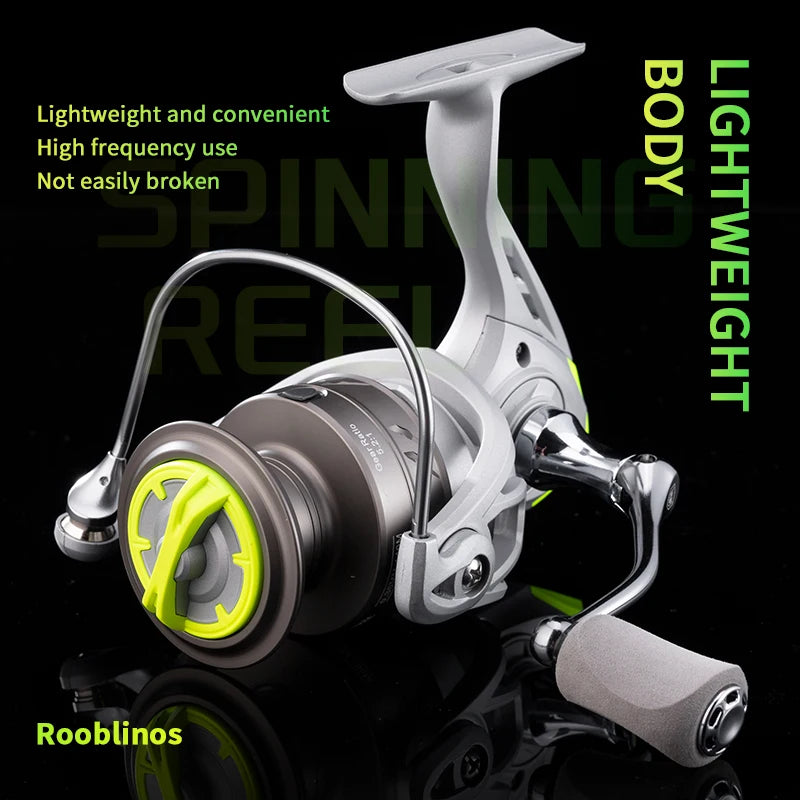W2 Spinning Reel - 7+1 Bearings, 5.2 Gear Ratio, Precision Spinning Reel, Freshwater & Saltwater Universal, Ultra-Smooth