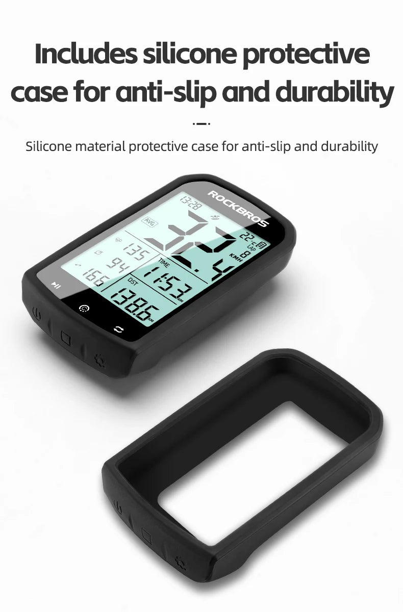 ROCKBROS Wireless GPS Bicycle Computer - Speed Measurement, Positioning, Odometer with Cadence Sensor for Mountain Road Cycling