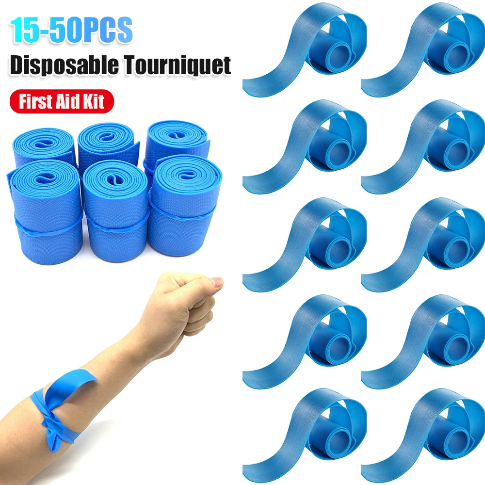 Professional Disposable Tourniquet for Intravenous Injection Outdoor Emergency First Aid Kit Survival Gear Tool