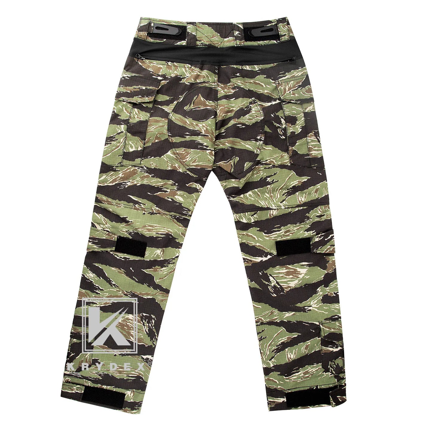 KRYDEX Camouflage Combat Uniform Clothing Hunting Hiking Tactical Shirt & Pants Suit Kit Tiger Stripe Camo