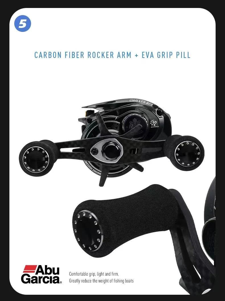 Abu Garcia REVO LTX BF8 BFS Baitcasting Fishing Reel 2+1BB Lightweight Carbon Body Fishing Reels