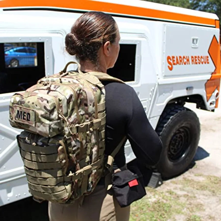 Luminary Tactical Trauma Kit Fully Stocked First Aid Kit Backpack EMS/EMT First Responder Medical Bug Out Bag for Preppers Prof