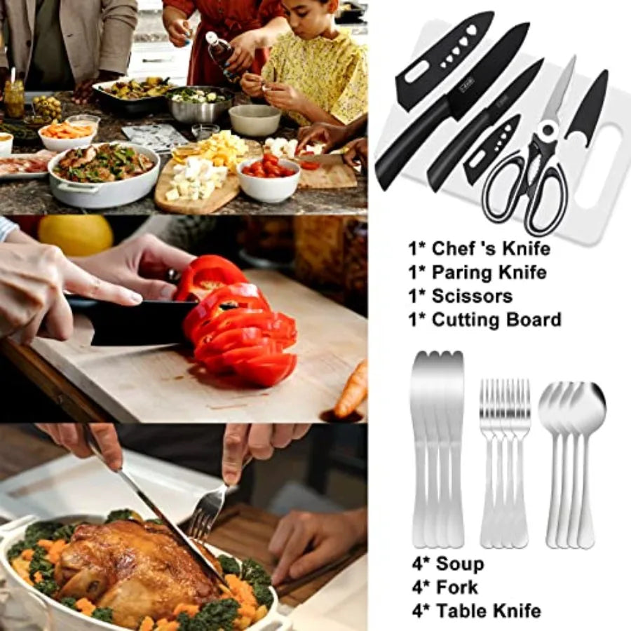 35-Piece Camping Kitchen Utensil Set Portable Outdoor Cooking Utensils for Camping RV Backpacking and BBQ Complete Camp Kitchen