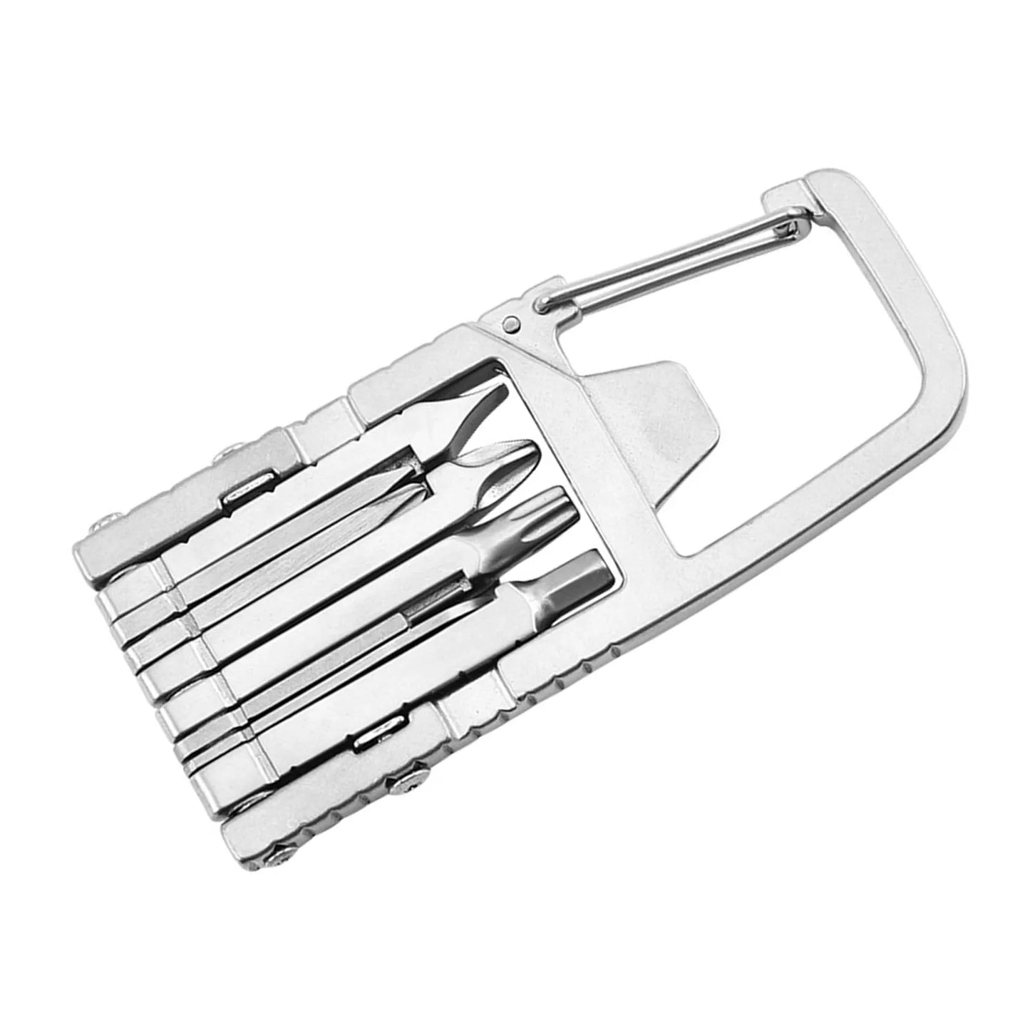 Keychain Bottle Opener Rust Prevention Multitool Multi Functional Portable Stainless Steel 12 in 1 for Home Repair