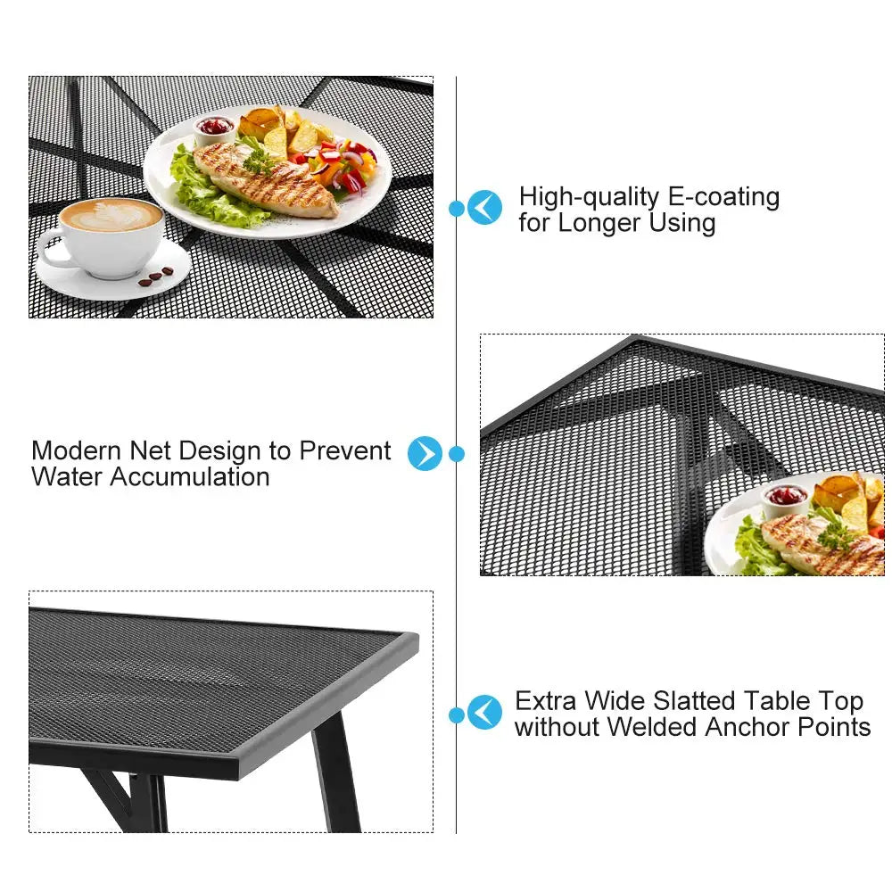 5 Piece Outdoor Table and Chair, Patio Outdoor Dining Set with 1.73" Umbrella Hole, Patio Table and Chair Set of 4, Customized