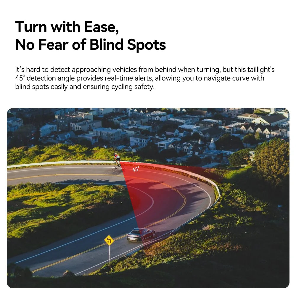 iGPSPORT SRmini Radar Tail Light with Brake Alert IPX7 Waterproof Daytime Running Lamp for Road Cycling Bike Safety