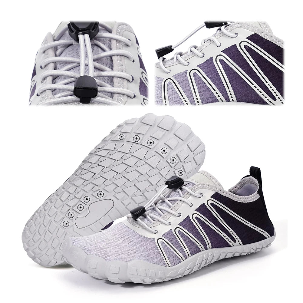 Water Shoes Breathable Lightweight Aqua Shoes Quick Dry Casual Wading Shoes Ergonomic Hiking Shoes Gym Sneakers for Water Sports