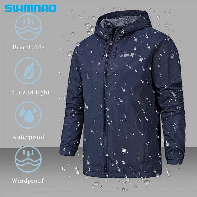 Outdoor Windproof and Sun Protection Fishing Suit, Casual Jacket for Cycling, Hunting, Hiking, and Running in Spring and Autumn