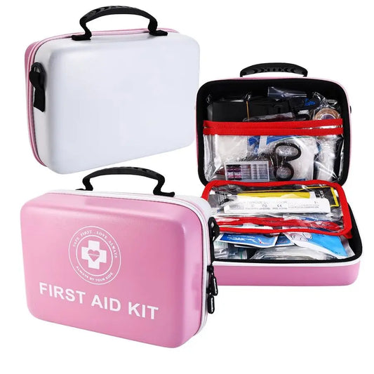 First Aid Kit 410 Piece DualColor Emergency Kit with Hard Shell,Professional Survival Kit for Home, Car, Travel, Hiking amp Outd