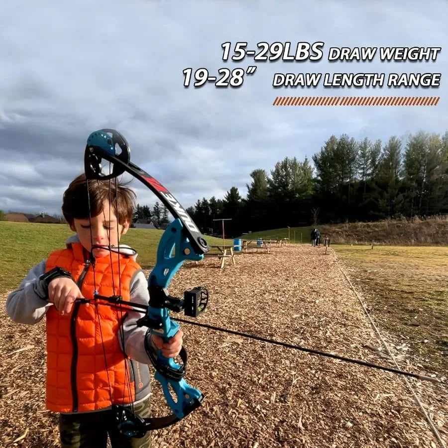 Lanneret Compound Bow and Archery Sets - Right Hand Archery Compound Bows 15-29 lbs Draw Weight Adjustable for Youth and Beginn