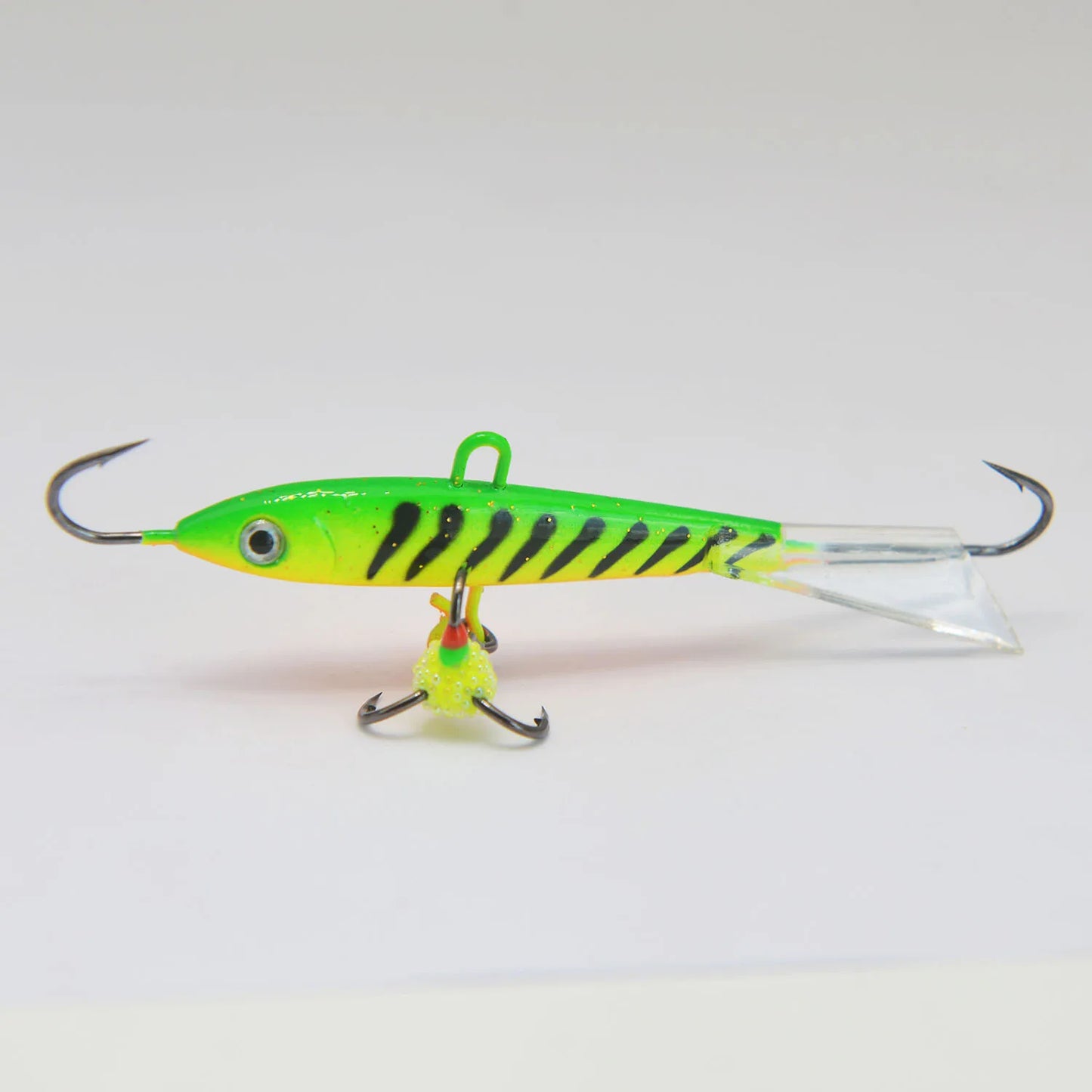 Ice Fishing Lures with Glide Tail Wings Winter Ice Jigging Fishing Jigs for Bass Perch Walleye Pike Bluegill Vertical Jigs