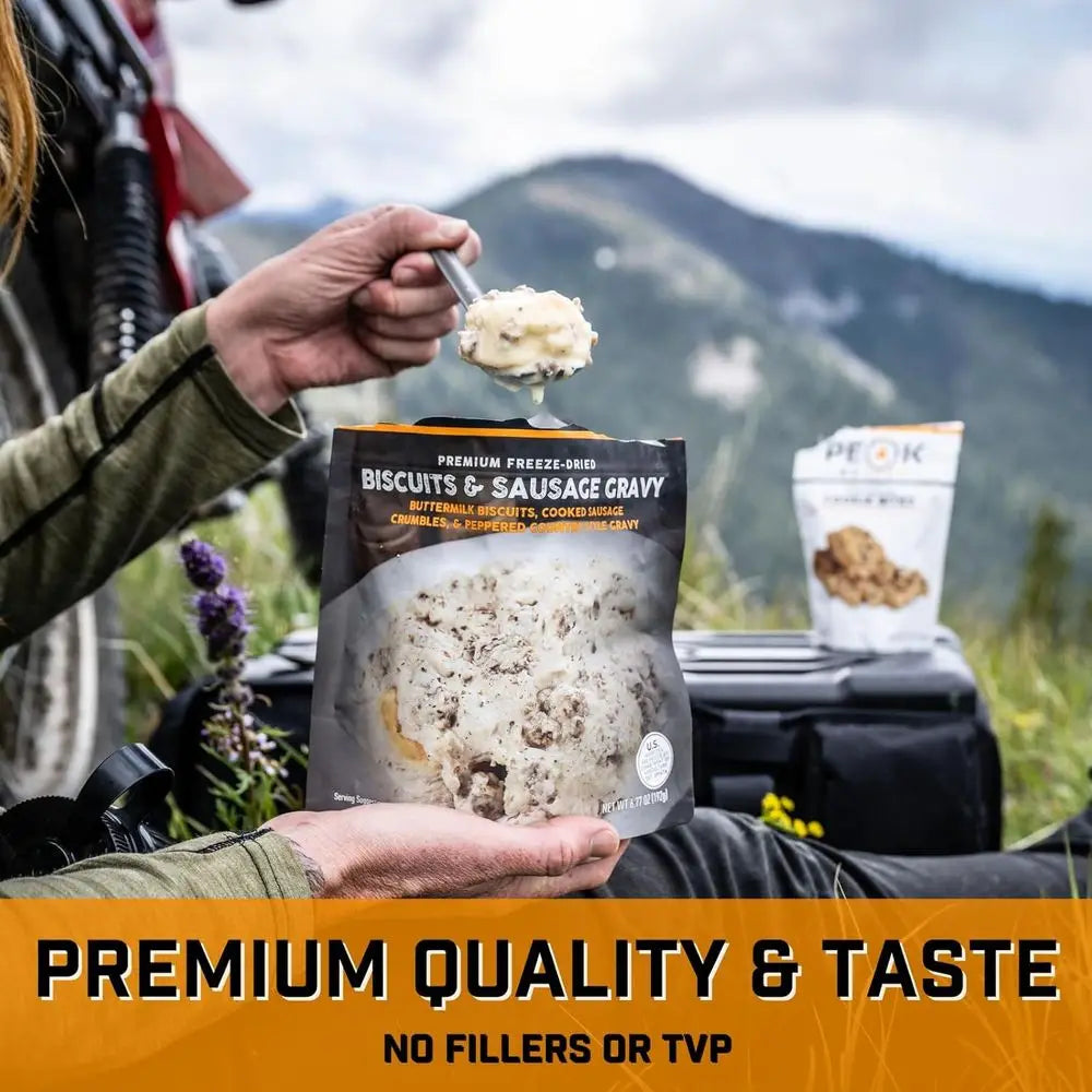 Bulk Meal Packs | 100% Real Meat | Premium Freeze-Dried Meals for Backpacking, Camping & Survival | MRE Emergency Food (Outdoor